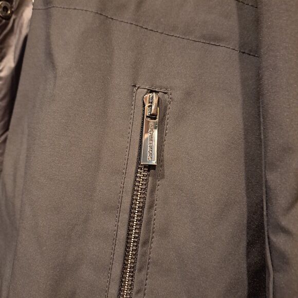 MICHAEL Michael Kors Softshell Hooded Cinched Waist Coat Black Size L NWOT - Picture 4 of 10